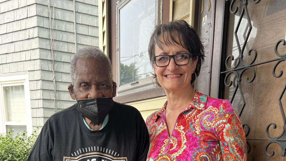 Katjana with 100 yr old Neighbor Katjana with 100 yr old Neighbor