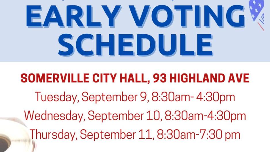 Early Voting begins Tuesday, September 9 Early Voting begins Tuesday, September 9