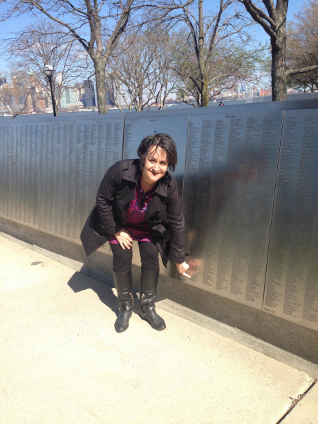 Katjana at The American Immigrant Wall of Honor, Ellis Island
