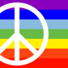 PACE flag with peace sign (☮) instead of text