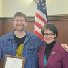 Tom Lamar with Mayor Katjana Ballantyne